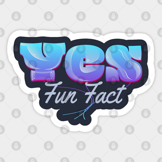 Yes Fun Fact Sticker by vectorhelowpal